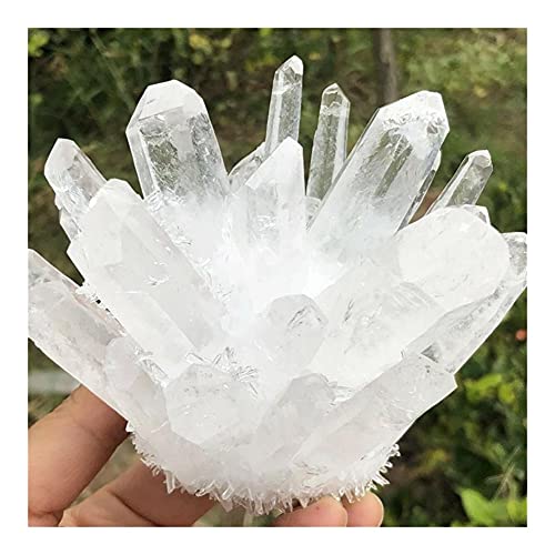 Kristall-Erzstein, transparent, weiß, natürlich, Entmagnetisierung, Stein, Reinigung, Energie, Dekoration aus HEPBAK Stein (Größe: 550 – 600 g) von HEPBAK
