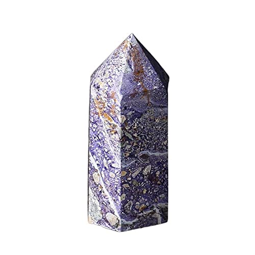 Quarzdekoration, 1 Stück, Kristallspitze aus natürlichem Quarz, Kristallspitze, violett, kann für die Dekoration des Hauses HEPBAK (Größe: 9 – 10 cm) verwendet werden von HEPBAK