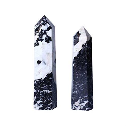 Quarzdekoration, 1 Stück aus Naturkristall, Zebra-Punkt, Jasperpunkt, Kristallturm, kann für die Dekoration des Hauses verwendet werden, HEPBAK (Größe: 8 – 9 cm) von HEPBAK