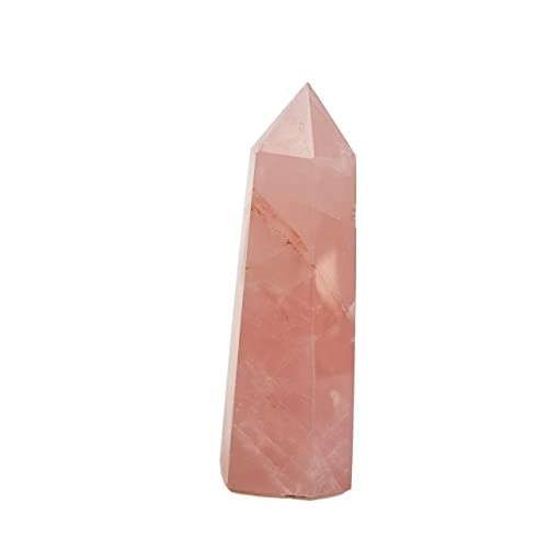 Quarzkristall-Dekoration, Rosa, Natur, Prisma, sechseckig, Kristallsäule, geeignet für die Dekoration von HEPBAK (Größe: 9 – 10 cm) von HEPBAK