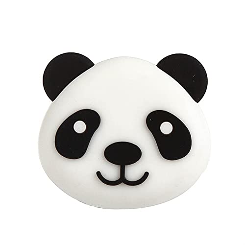 HEPPPP 6 stücke Tier silikon Wand Protector türgriff Bumper Guard Stopper Selbstklebende Gummi runde türsturz pad rutschfeste Aufkleber Türstopper (Color : Panda-6PCS) von HEPPPP