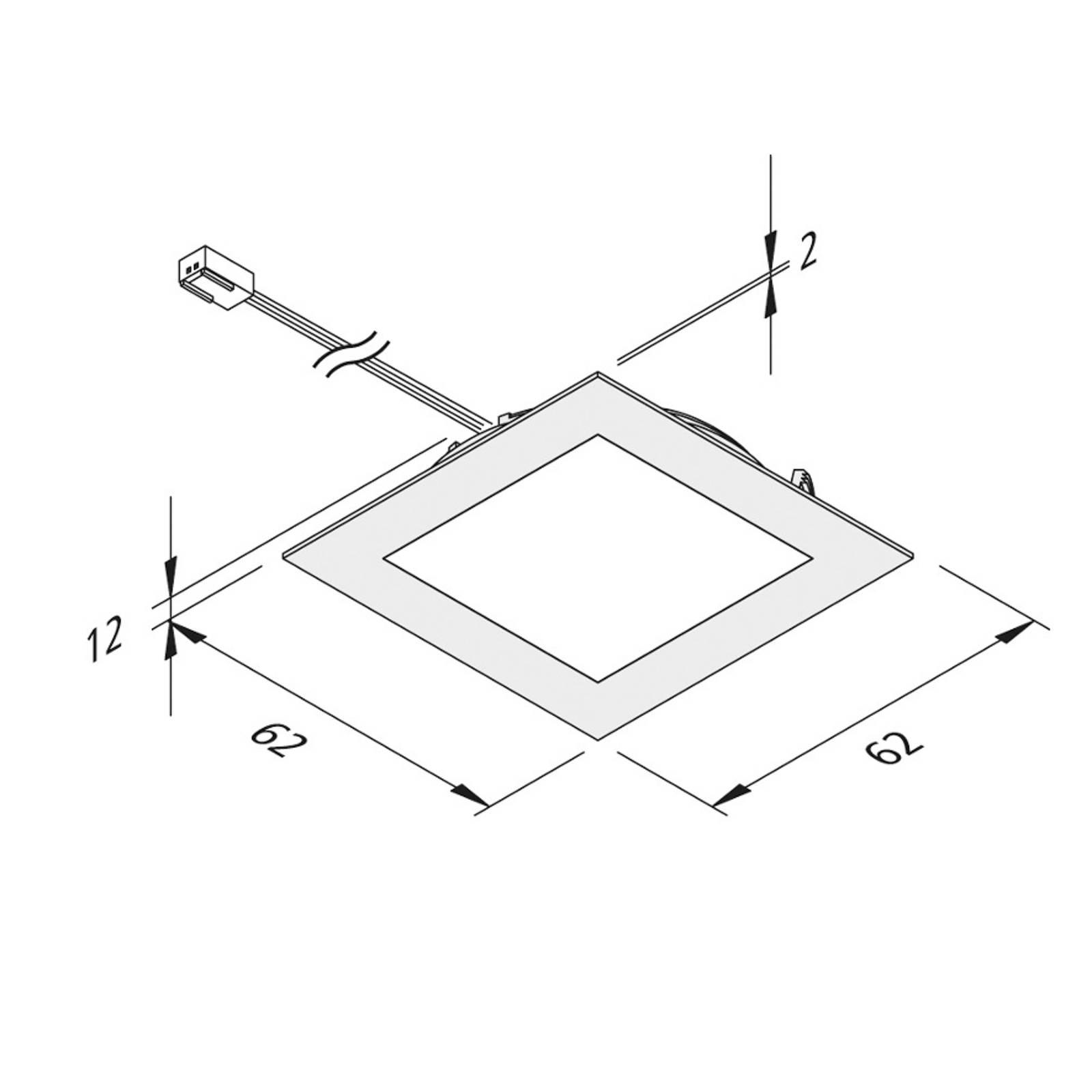 LED-Möbeleinbaulampe FAQ 58 stahl 3x-Set 3W 3.000K von Hera