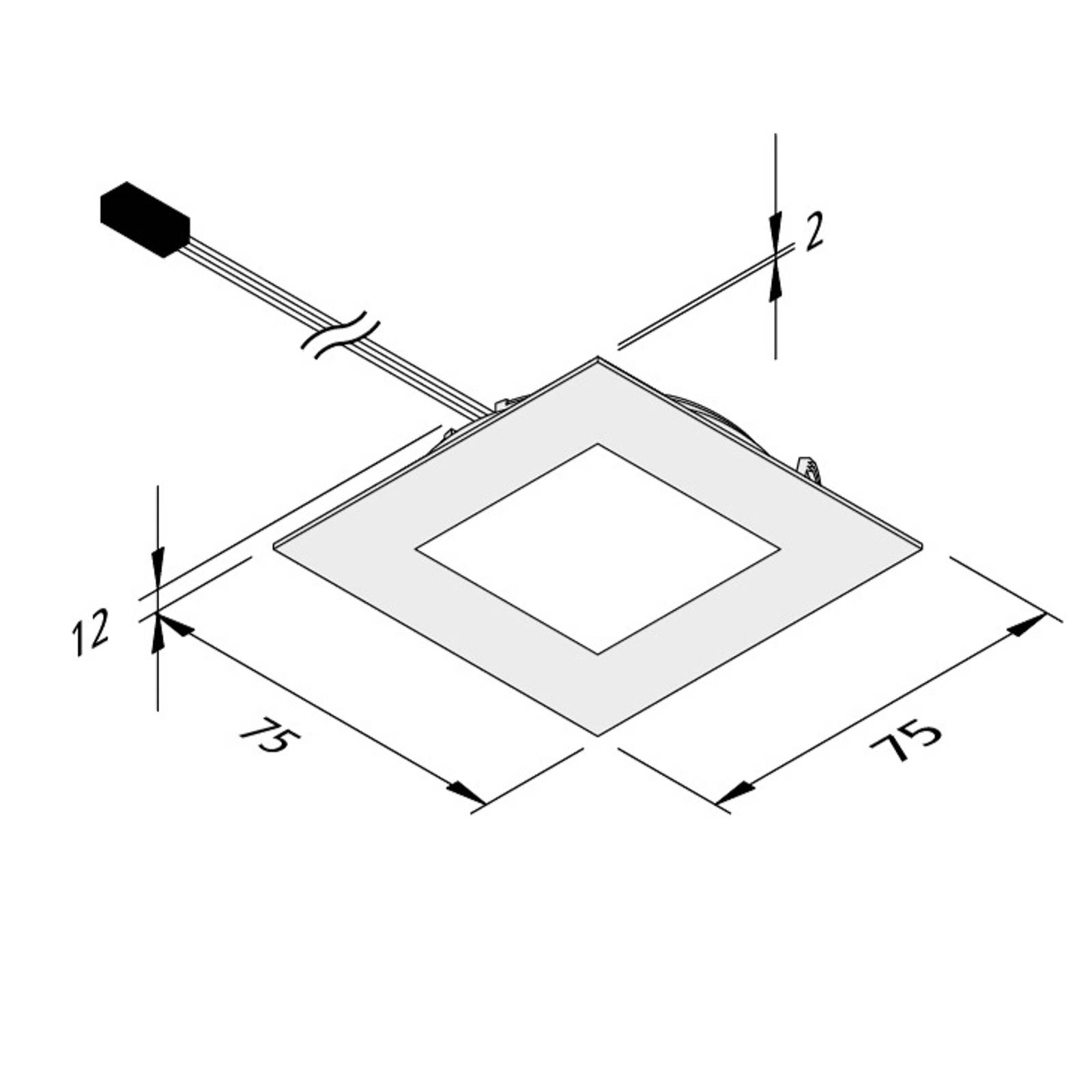 LED-Möbeleinbauleuchte Dynamic FAQ 68 stahl 3W CCT von Hera