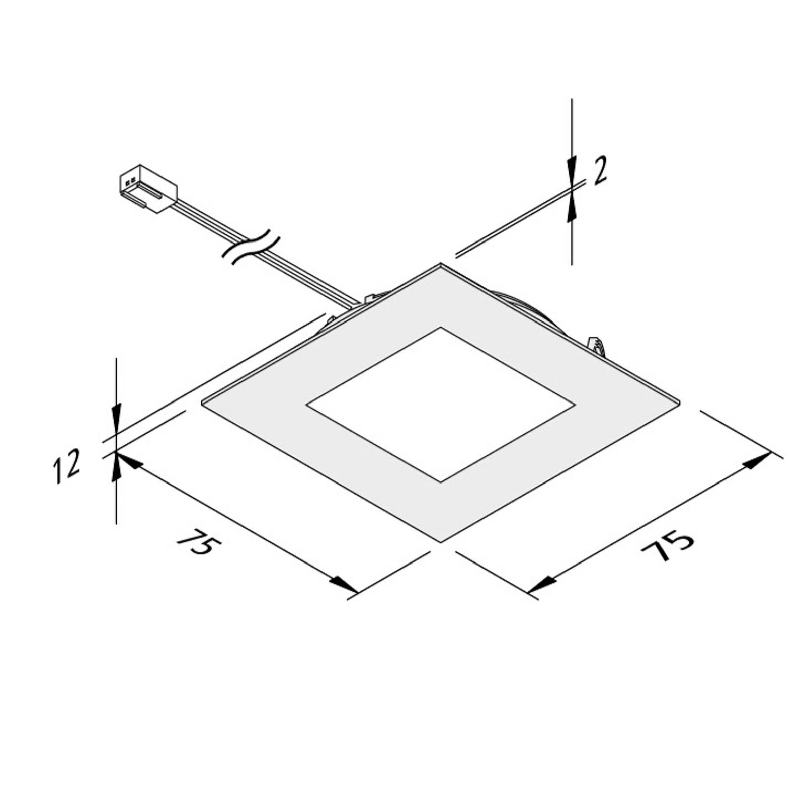 LED-Möbeleinbauleuchte FAQ 68 5er-Set stahl 4W 940 von Hera