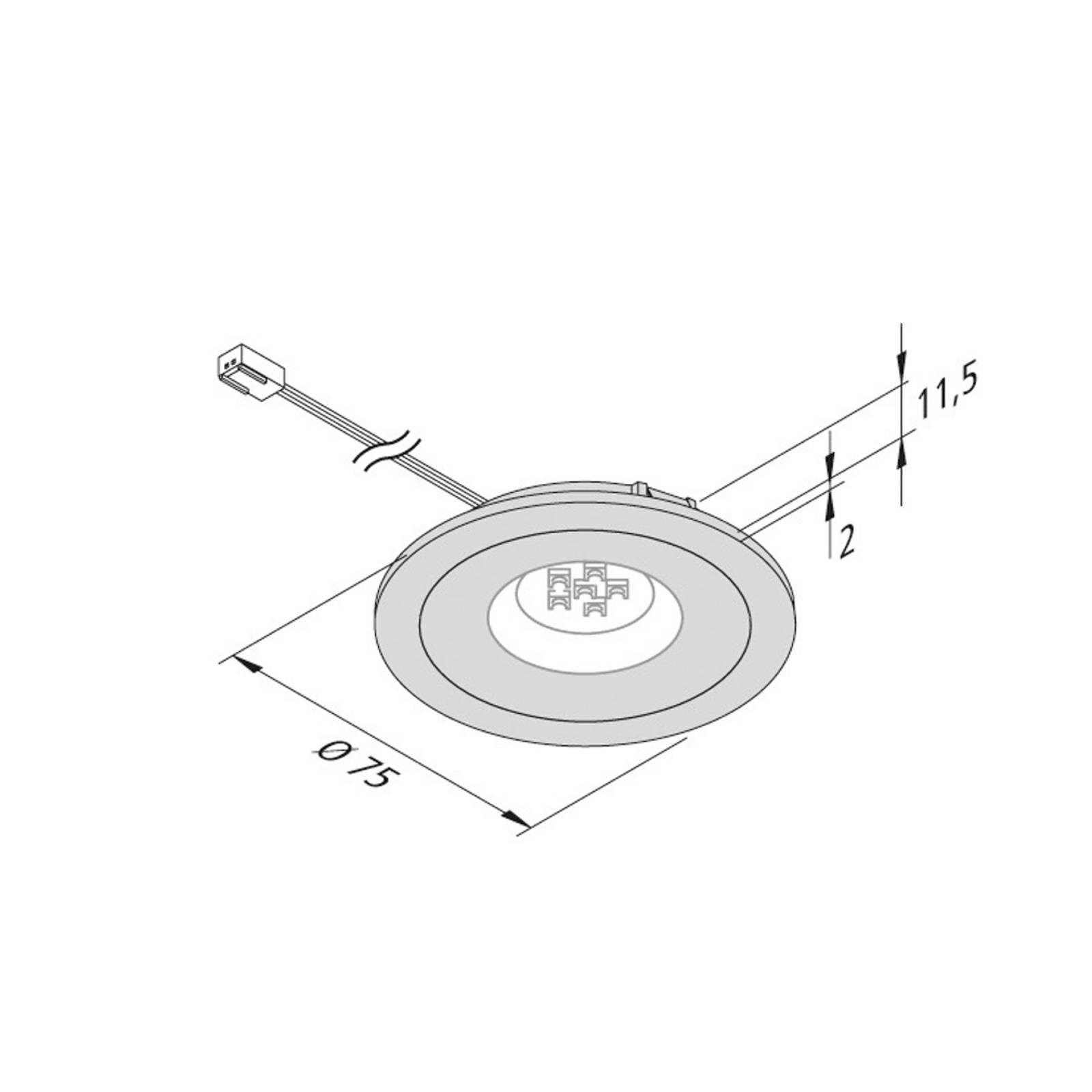 LED-Möbeleinbaustrahler AR 68 4W edelstahl 2.700K von Hera