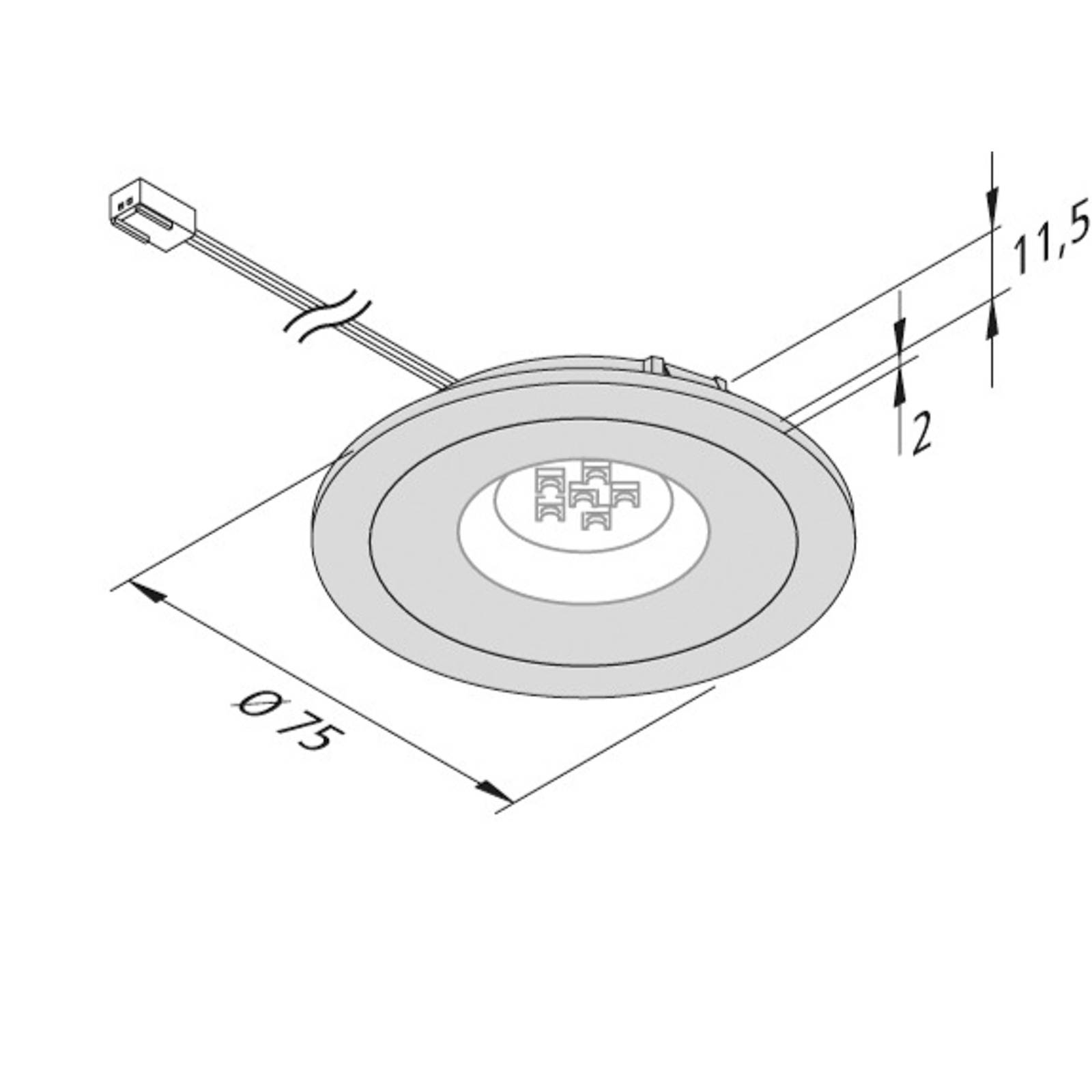 LED-Möbeleinbaustrahler AR 68 4W schwarz 2.700K von Hera