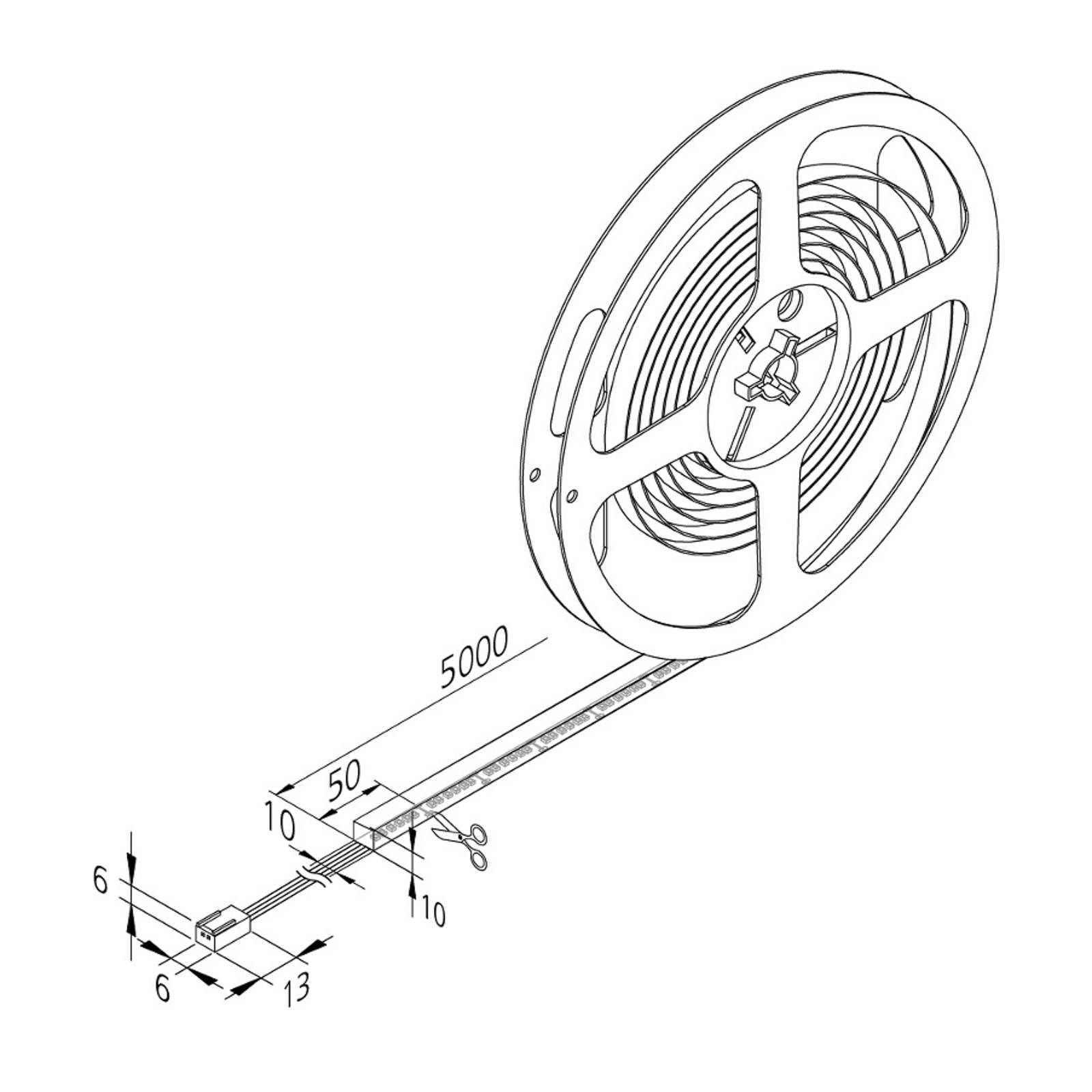 LED-Strip Basic-Tape F, IP54, 3.000K, Länge 500cm von Hera