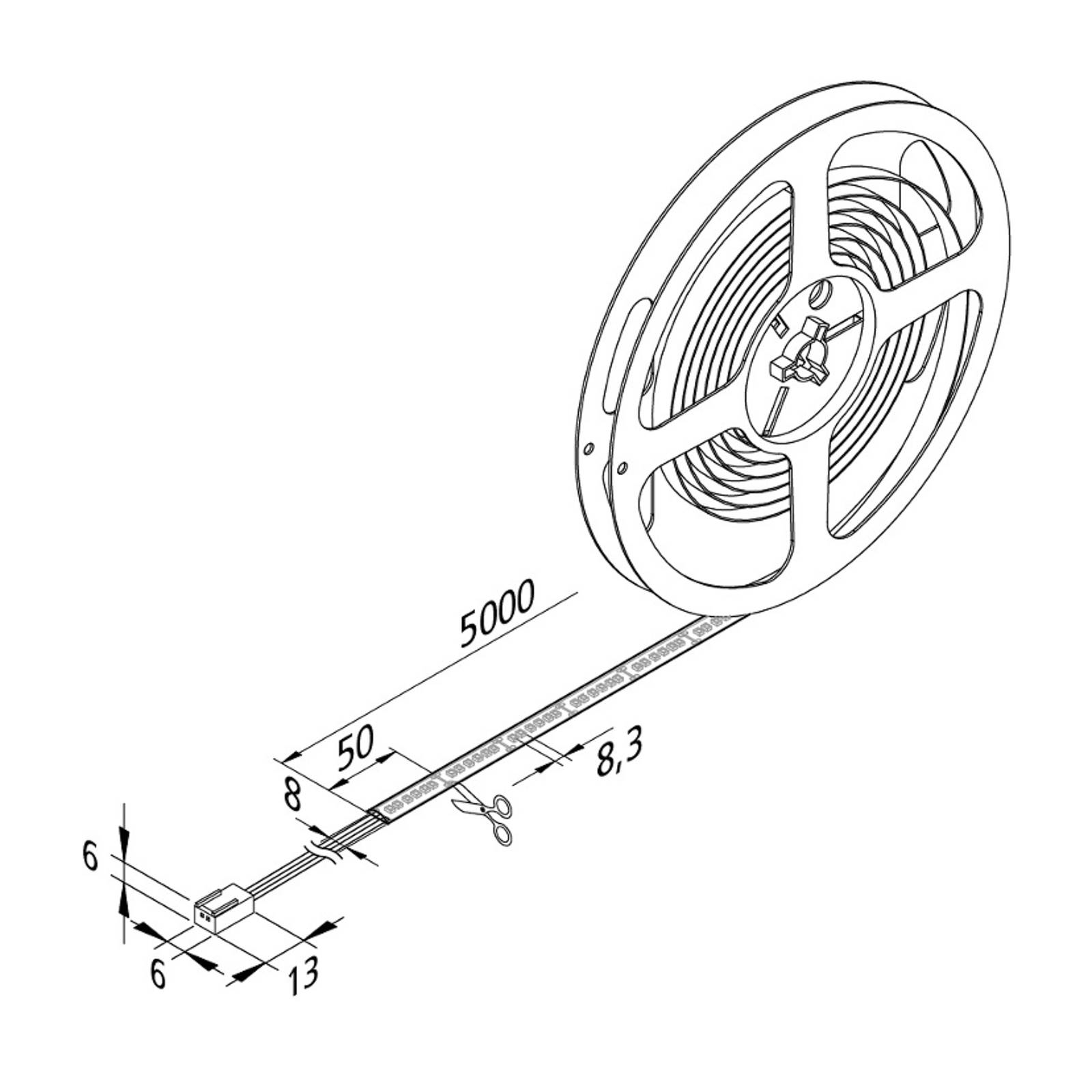 LED-Strip Basic-Tape S, IP54, 2.700K, Länge 500cm von Hera