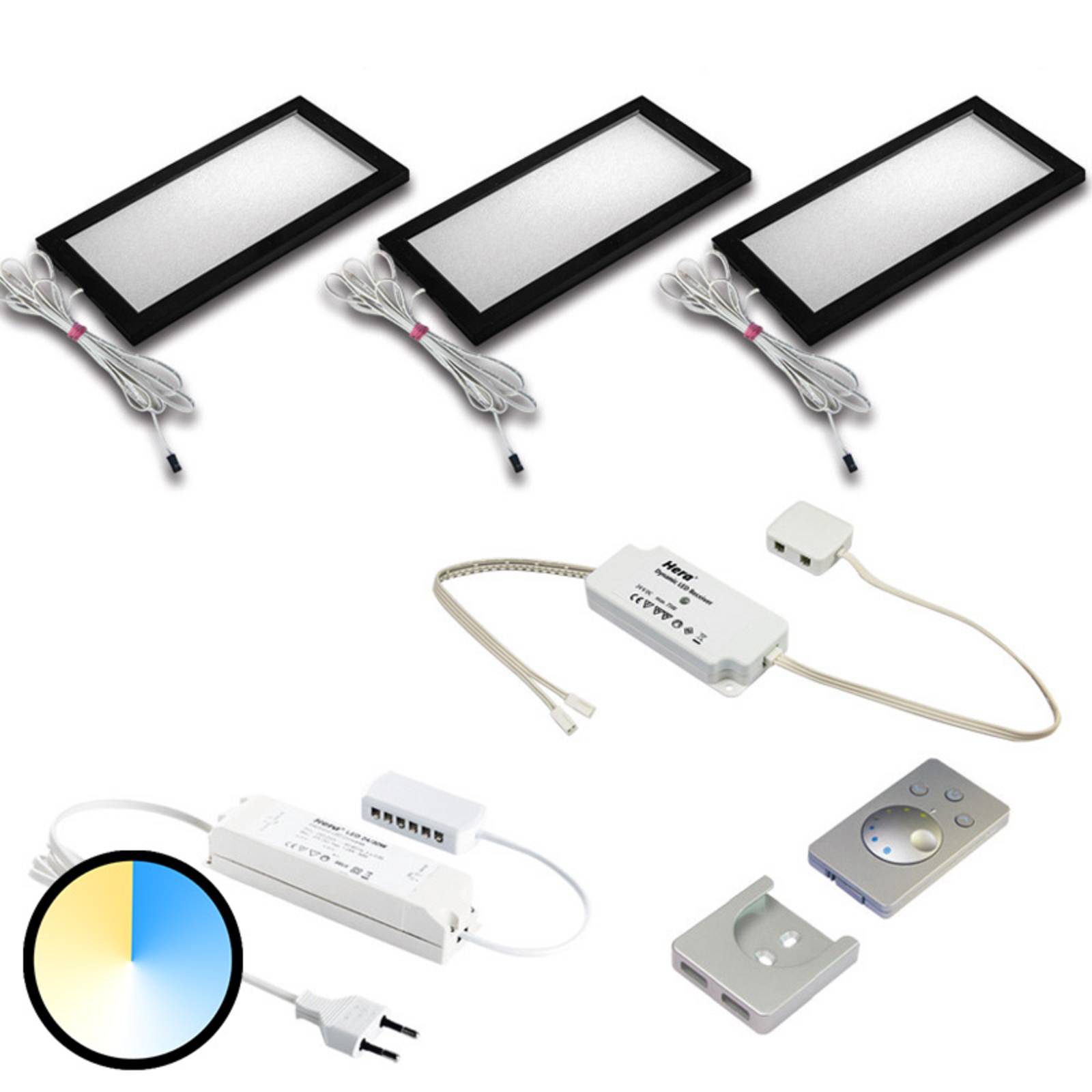 Unterbaulampe Dynamic LED Sky 3er Set schwarz Unterbaulampe Dynamic LED Sky 3er Set schwarz von Hera