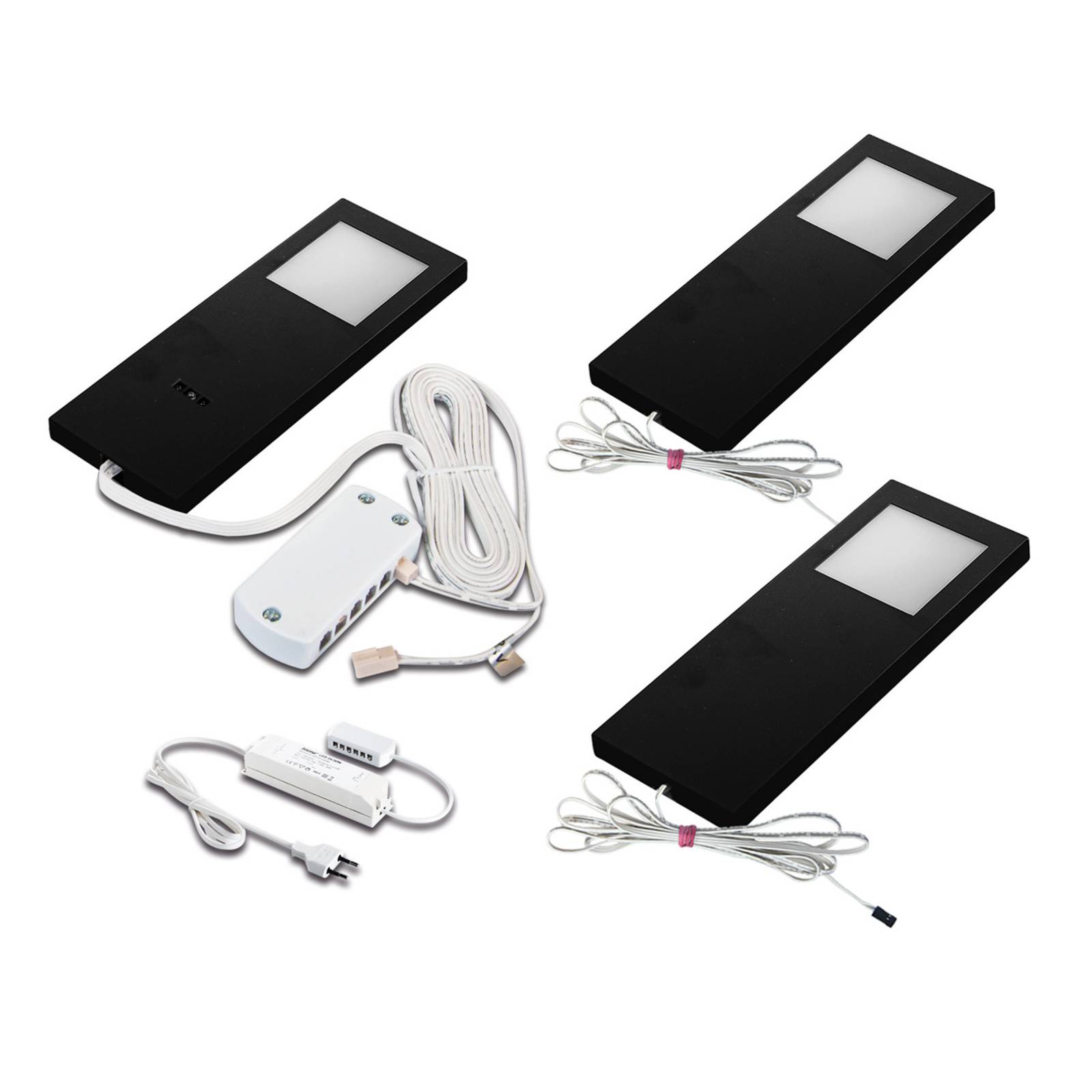 Unterbaulampe LED Slim-Pad F 3er 4.000K schwarz Unterbaulampe LED Slim-Pad F 3er 4.000K schwarz von Hera