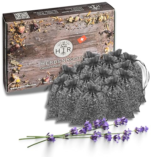 Lavendel Duftsäckchen • langlebiger Frischeduft • 15stk. • effektiver Mottenschutz • Lavendelsäckchen • wohlriechend • 100% Natur • Erste Wahl • 150g • HerbsnRoots (Lavendel) von HERBSNROOTS