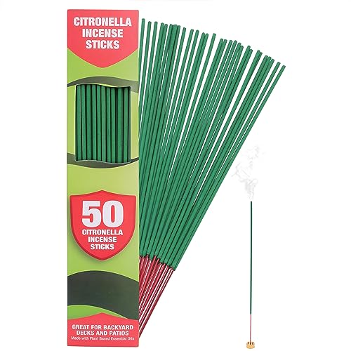 Citronella Räucherstäbchen 50 Stück pro Box - Citronella Räucherstäbchen für Camping, Terrasse, Wandern, Outdoor, etc von HERBTALE