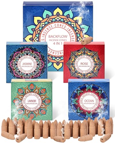 RüCkfluss RäUcherkegel - Lavendel Jasmin Rose Ozean für Yoga Geschenk & Meditation von HERBTALE