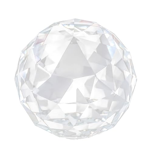 1 Stück Klar Prismen Ball Cut Kristall Prismen Glaskugel, Kristallglaskugel Glaskugel Clear Cut Crystal, 60mm Durchscheinend Facettierten Blick Ball, Crystal Sphere Prismen Suncatcher Home Hotel Dekor von HERCHR