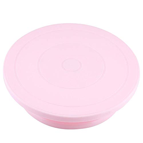 11-Zoll-Kuchen-Plattenspieler-St?nder Kuchen-Dekorationswerkzeuge Rutschfeste Rolling Tray Rotierender Display-St?nder(Rosa) von HERCHR