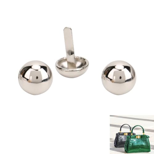 15 Mm Metall-Taschenfüße, Nieten, 50 Stück, Pilz-Spike-Nieten, Geldbörsenfüße, DIY, Lederhandwerk, Handtaschenfüße, Nagelkopf Für Die DIY-Herstellung von Geldbörsen, Handtaschen(Silber) von HERCHR
