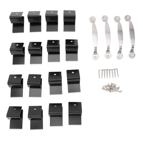 16PCS Hurricane Shutter Clips, 1/2 Zoll Hurricane Clips für Sperrholz, Hurricane Board Fenster Clips zum Einhalten von Windows Hurricane Shutter Hardware Kit Passt Dickes Sperrholz (Schwarz) von HERCHR