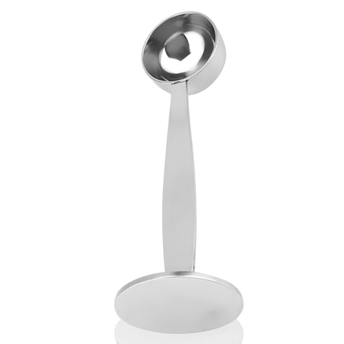 Edelstahl Kaffeeschaufel Mit Stamper, 2-in-1-Kaffeelöffel Und Tamper-Kaffeemesslöffel Edelstahl-Espressostempel Mehrzwecklöffel Für Gemahlenen Kaffee, Espresso, Kaffeebohnen Edelstahl Kaffeeschaufel Mit Stamper, 2-in-1-Kaffeelöffel Und Tamper-Kaffeemesslöffel Edelstahl-Espressostempel Mehrzwecklöffel Für Gemahlenen Kaffee, Espresso, Kaffeebohnen von HERCHR
