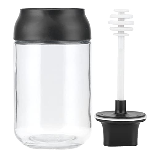 250ml Honigglas, Ahornsirupflaschen Sirupglas Honiglöffel Deckel für normale Mundgläser mit Löffel und Deckel für den Heimgebrauch 250ml von HERCHR