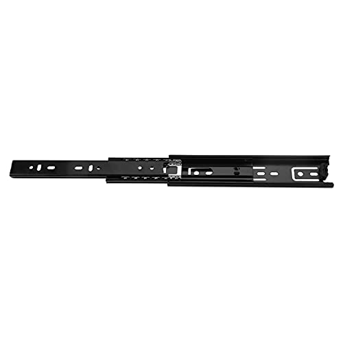 2pcs Kommodenschublade Objektträger, 1 Paar Vollverlängerungsschublade Objektträger Seitungskugellager Metall Black Rails Track Guide Glides Küchenschrank -Hardware (20,3 cm/8in) von HERCHR