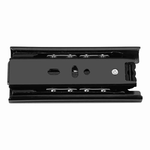 2pcs Kommodenschublade Objektträger, 1 Paar Vollverlängerungsschublade Objektträger Seitungskugellager Metall Black Rails Track Guide Glides Küchenschrank -Hardware (4 Zoll) von HERCHR