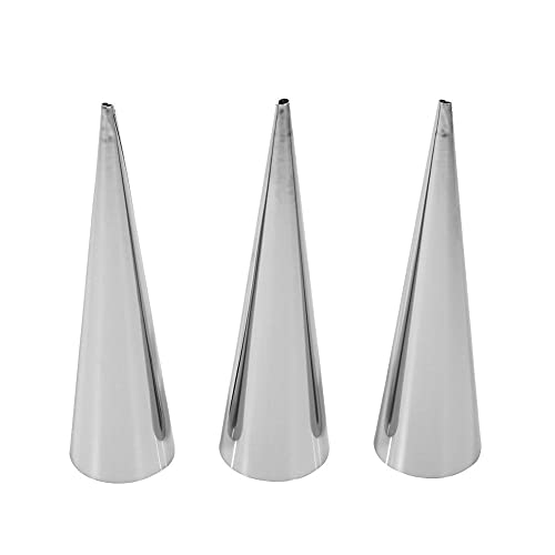 3 Pack Kegel Formen Sahne Horn Formen, Edelstahl Gebäck Kegel Form Waffel Kegel Gebäck Rolle von HERCHR