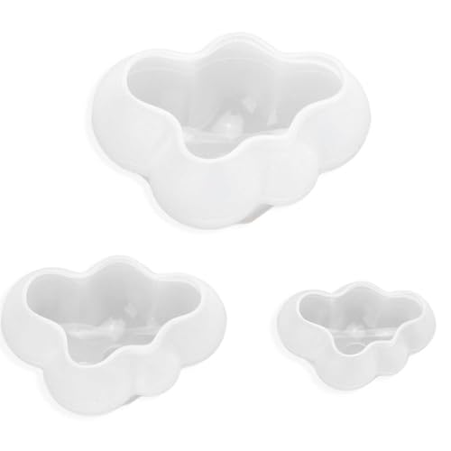 3 stücke 3d Wolke Form Silikon, Wolke Form Schokolade Silikonform Mousse Fondantform Eiswürfelform Kristall Epoxidharz Formen Backen Kuchen Dekoration Werkzeug von HERCHR