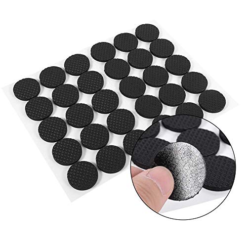 30 Stück Selbstklebende Runde Filzpads, 2,7 cm Stuhlfilzpads, rutschfeste Gummifüße, Selbstklebende Möbelfüße, Schwarze Selbstklebende Möbelfüße Für Möbeldekoration Zu Hause von HERCHR