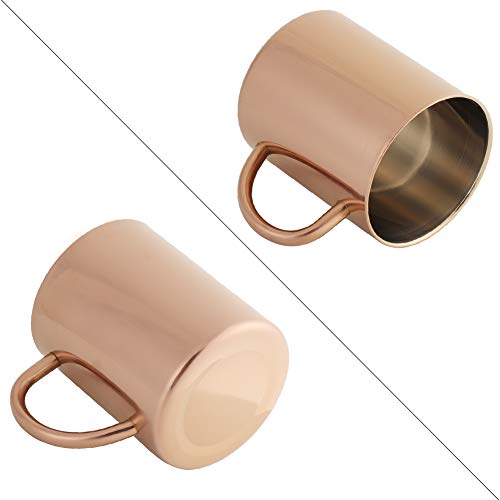 400ml Edelstahlbecher, Edelstahl Kaffeebecher Mit Henkel Kaffeetasse, Campingtasse Isolierbecher Bierkrug Tee Tasse Mit Griff Für Reise Getränke Kaffee von HERCHR