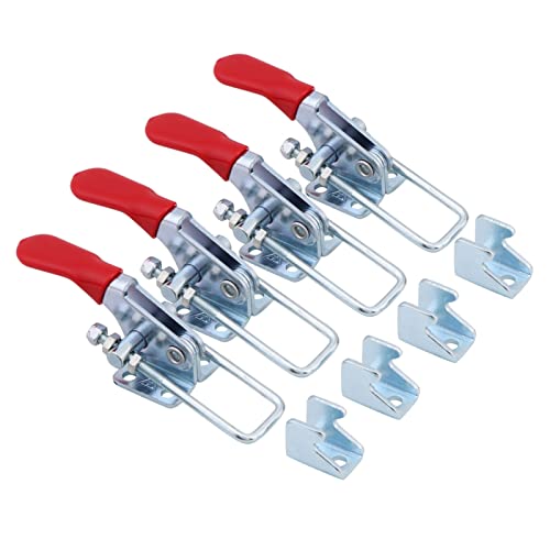 4PCS -Latch -Typ -Toggle Clamps Set Hand Tool Schnellfreisetzwerkzeug, 163 kg/360lbs Metall Horizontal Haltekapazität von HERCHR