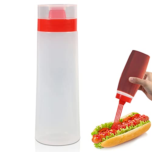 5Pcs Porous Squeeze Bottles, Condiment Squeeze Bottle 300ml Squeeze Squirt Gewürzflaschen mit Deckel für Ketchup Salatdressing Senf Saucen Kuchen Dekorieren 5Pcs Porous Squeeze Bottles, Condiment Squeeze Bottle 300ml Squeeze Squirt Gewürzflaschen mit Deckel für Ketchup Salatdressing Senf Saucen Kuchen Dekorieren von HERCHR
