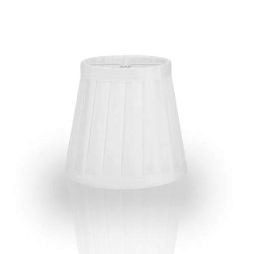 HERCHR 6er-Set Lampenschirme Aus Stoff, Kleine Lampenschirme Weiß Auf Lampenschirmen Für Tischlampen Stehlampen Wandlampen Schreibtischlampe von HERCHR