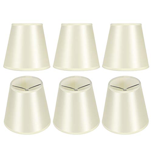 6er Pack Lampenschirme, Barrel Fabric Stoff Lampenschirm für Tischlampen Kronleuchter Tischlampe Ersatzlampenschirm Lampenschirme für Wandlampe 5 Zoll hoch von HERCHR