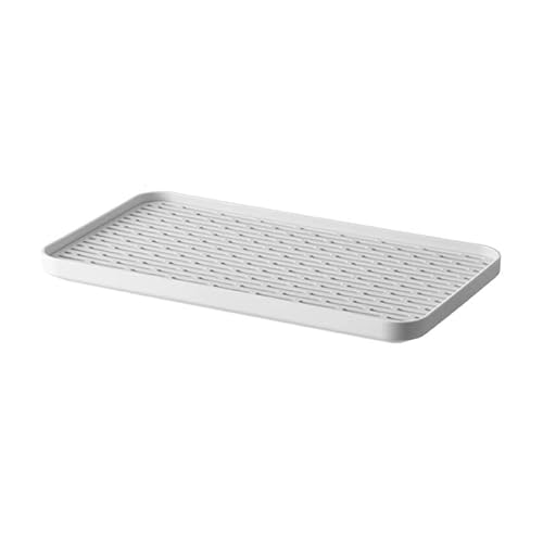 HERCHR Abtropfschale, Abtropfgestell, Abtropfgestell, rutschfestes Serviertablett, Abtropfbrett für Küchentheke, Teetablett für Tasse, Schüssel, Obstabtropfschale für Spüle, Couchtisch, im Freien(M) von HERCHR