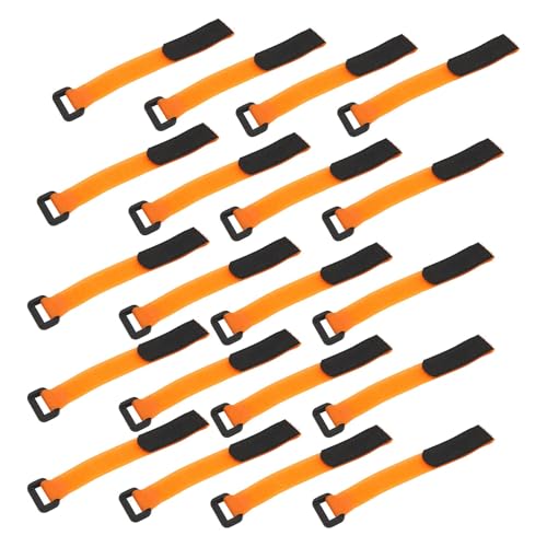Befestigungsband, 20 Stück Universell Robuste Orange Sicherungsbänder Mehrzweck Kabelbinder Wiederverschließbar Kabel Organizer Band Mit Schnalle Für Schläuche Kabelbinder von HERCHR