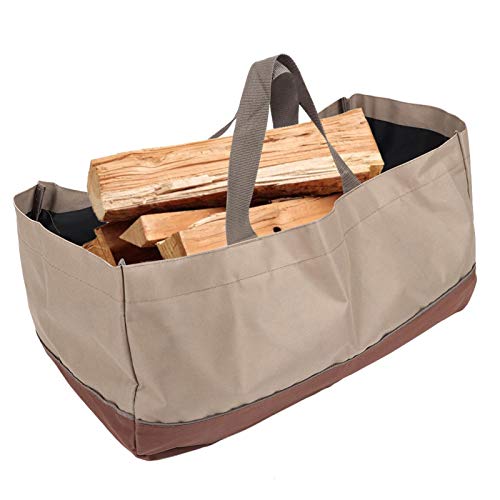 Brennholz Träger Log, große Leinwand Log Träger Tragetasche, Brennholz Halter Kamin Holz Aufbewahrungstasche für Camping, Grill von HERCHR