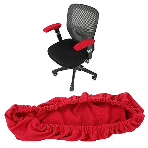 Bürostuhl Armlehnenbezüge, Stuhl Armbezug Stretch Drehstuhl Armlehnen Schonbezüge für Büro(rot) von HERCHR