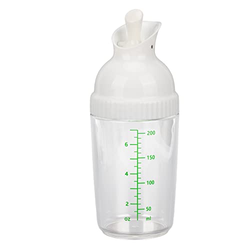 ﻿Condiment Dispenser, 200ml Large Capacity Bottle Salad Dressing Shaker Prevent Leakage Salad Dressing Jar Condiments Dispenser with Lid for Kitchen Food (white) von HERCHR