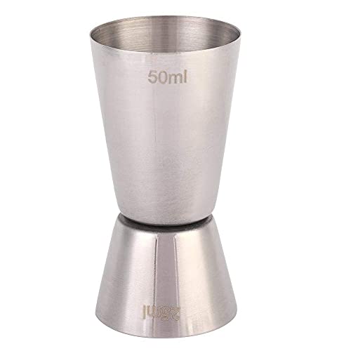 Kleiner Messbecher/Barmaß, 25/50 Ml Doppelmaß, Cocktail Messbecher Jigger Für Cocktails, Jigger Zum Abmessen Von Zutaten Für Cocktails, Edelstahl Poliert von HERCHR