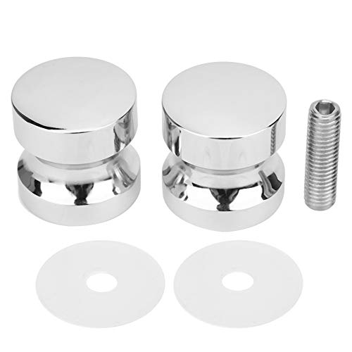 Duschglas -Türgriff, 2pcs 3x3cm Aluminiumlegierung von hinten Rücken nach hinten PullKnopf Badezimmer Schiebetür Doppelseite Griff Hardwarezubehör von HERCHR