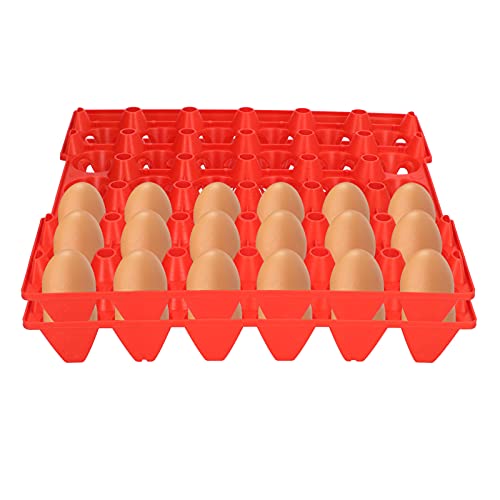 Eierablage, Eierkisten, 5 Stück, 30 Eierplatten, Stapelbare Eierkartons Halten Mehrere Eier Für Die Aufbewahrung Und Den Transport zu Hause(rot) von HERCHR