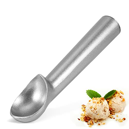 Eisportionierer aus Aluminium, Professioneller Antihaft-Eislöffel Portionierer für Eiscreme, Kuchen Teig, Melonenkugel, Fleischklößchen 18 cm x 4 cm (SILBER) von HERCHR