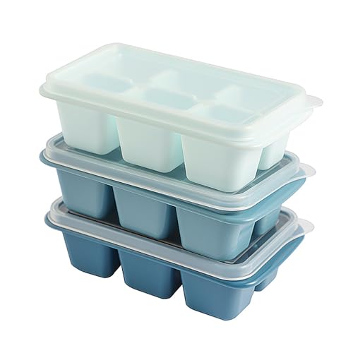 Eiswürfelbehälter, 3er-Pack, Silikon-Eiswürfelbereiter Mit Deckel, Eiswürfelbehälter Für Den Gefrierschrank, Stapelbare Eiswürfelformen, Wiederverwendbare Eiswürfelbereiter Für Den Gefrierschrank Für Eiswürfelbehälter, 3er-Pack, Silikon-Eiswürfelbereiter Mit Deckel, Eiswürfelbehälter Für Den Gefrierschrank, Stapelbare Eiswürfelformen, Wiederverwendbare Eiswürfelbereiter Für Den Gefrierschrank Für von HERCHR
