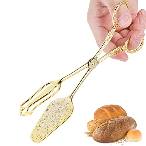 Edelstahl Zuckerzange Gold, Küchenzange Spargelzange, Gebäckzange Kleinen Servierzangen, Mini-Vorspeisenzangen Aus Edelstahl, Edelstahl-Clip Steak-Clip, Grill, Servierzange Länge 22cm (Gold) von HERCHR