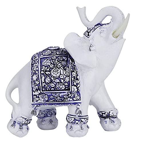 HERCHR Elefant Statue, Glückselefant, Dekoelefant Skulptur Elefantenfiguren mit erhobenem Rüssel für Heimdekoration Ornament von HERCHR