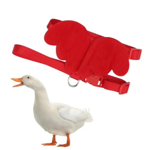Entengeschirr, Kleintier Gehgeschirr Verstellbares Hühnergeschirr Hühnerweste Atmungsaktives Nylon Outdoor Training Zugseil Traktionsseil Brustgurt Wandergeschirr Leine für Ente Huhn und Gans von HERCHR