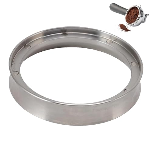 Espresso-Dosiertrichter, Edelstahl Kaffeedosierring, Edelstahl-Kaffee-Dosierring, 51 Mm Kaffee Espresso-Dosiertrichter, Ringfänger, Magnetisches Kaffeepulver-Dosierring-Herstellungswerkzeug von HERCHR