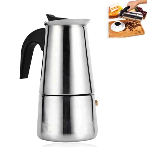 Espressokocher Aus Edelstahl, Kaffeebereiter Kaffeekocher Espresso-Kanne, Espressokocher Edelstahl Camping Kaffeekocher, Kaffeekocher Camping Kaffeemaschine Camping Espressokocher Aus Edelstahl, Kaffeebereiter Kaffeekocher Espresso-Kanne, Espressokocher Edelstahl Camping Kaffeekocher, Kaffeekocher Camping Kaffeemaschine Camping von HERCHR