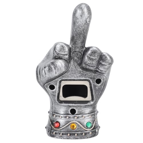 Faust-Bierflaschenöffner, Mittelfinger-Flaschenöffner, Coole Personalisierte Handschuhe, Weinflaschenöffner Für Bar-Party-Dekoration(Silber) von HERCHR