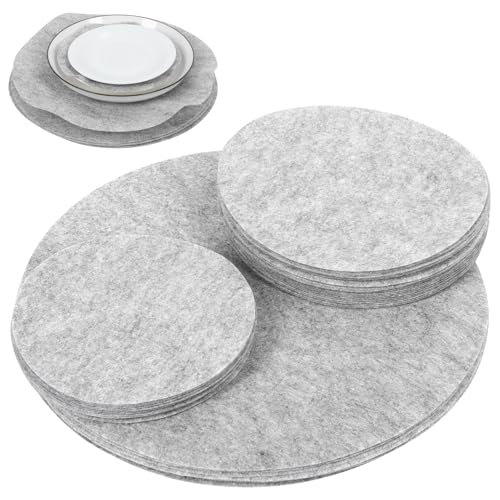 Filzplattenteiler, wiederverwendbare weiche Pfannenabscheider -Kochgeschirr Backgeschirrschale Topf -Stapelschutz für die Heimküche für Heimküche (48pcs) von HERCHR